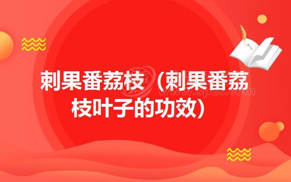 刺果番荔枝（刺果番荔枝叶子的功效）