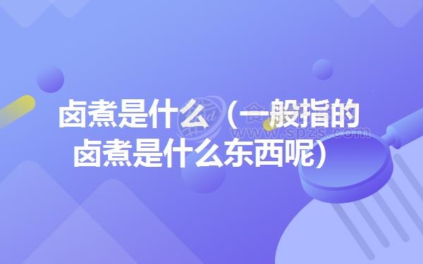 卤煮是什么(一般指的卤煮是什么东西呢)