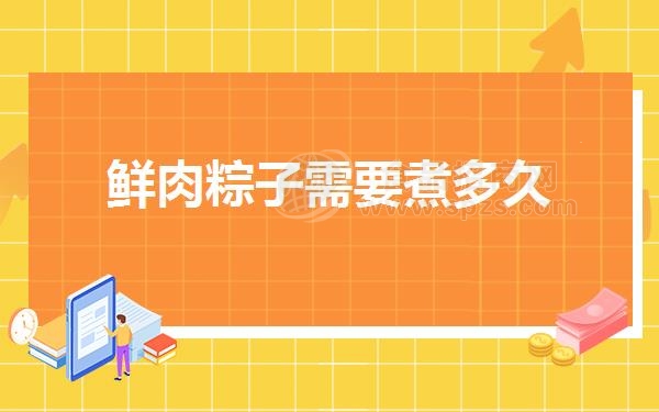 鲜肉粽子需要煮多久