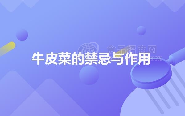 牛皮菜的*忌与作用